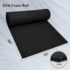 biguphate EVA Foam Roll - 6mm Black Ultra High Density Craft Foam - 15 x 39 - Image 2