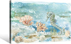 Seahorse Canvas Art Ocean Wall Decor Coastal Marine Sea Life Themed Painting - Image 2