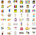 BulbaCraft 100Pcs Art Stickers, Crayon Stickers, Paint Laptop Decals, Painting - Image 4