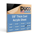 Duco Black Cast Acrylic Sheets 1/8" Thick 24" x 48" by DucoPlasticsSupply