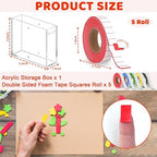 5 Roll Double Sided Foam Tape for Crafts - Image 2