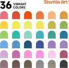 Shuttle Art 36 Colors Fabric Markers, Permanent Markers - Image 2