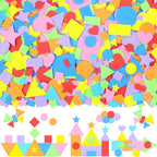 3240Pcs Foam Stickers Foam Shape Stickers Colorful Self Adhesive, 8 Colors by Unknown