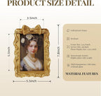 Cuspin 4x6 Gold Picture Frame Bow Frames, Vintage 4 by 6 Photo Frame - Image 5