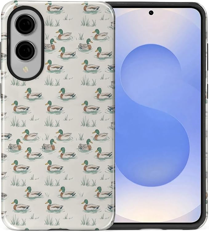 for Samsung Galaxy S25 Edge Case, Cute Duck Pattern Glossy 2 in 1 Shockproof - Image 2
