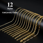 Ecoofor Gold Necklace Chains for Jewelry Making, 95.1 Feet 12 Rolls Jewelry - Image 2