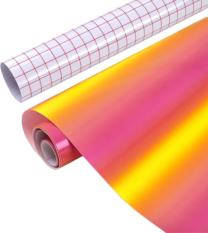Tintnut Gradient Permanent Vinyl Roll 12in x 5ft Sunset Adhesive Vinyl | Ombre by Tintnut