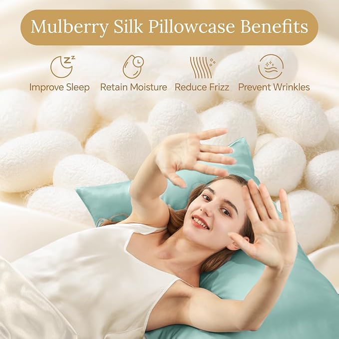 INFIIXSO Mulberry Silk Pillow Case King Size, Silk Pillowcase - Image 2