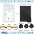 Icona Bay 4x6 Picture Frames, 6 Pack, Contemporary, Inspirations | These Icona - Image 3