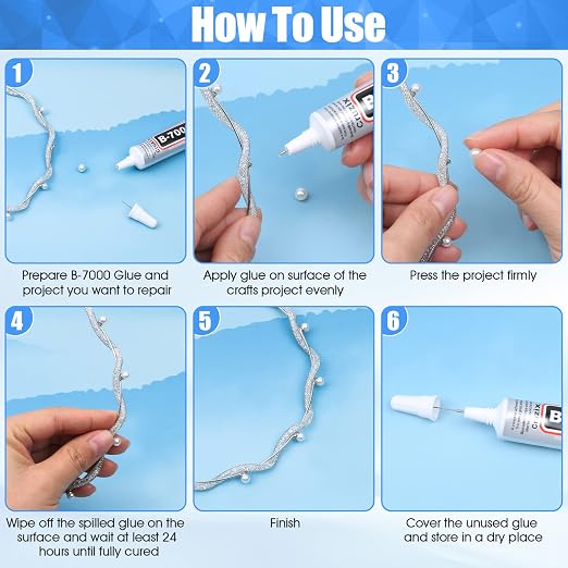 B-7000 Glue Clear for Rhinestone Crafts, Jewelry and Bead Adhesive B7000 Semi - Image 5