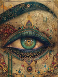 RYMILIE Vintage Eyes Diamond Art Painting Kits, 5D Diamond Painting Dots Art by RYMILIE