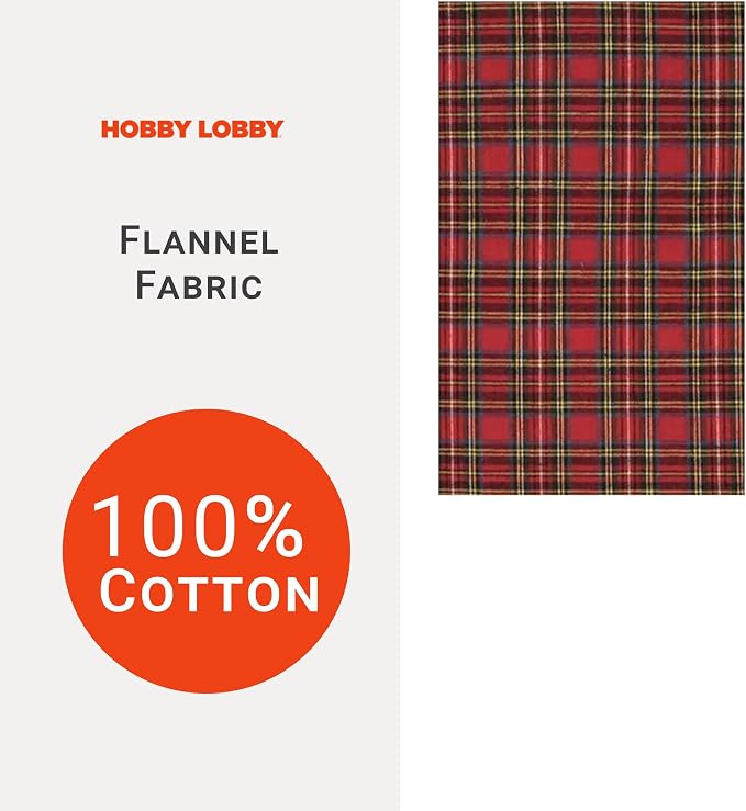 Hobby Lobby Tartan Plaid Flannel Fabric, 1 Yard | Precut Fabric - Image 3