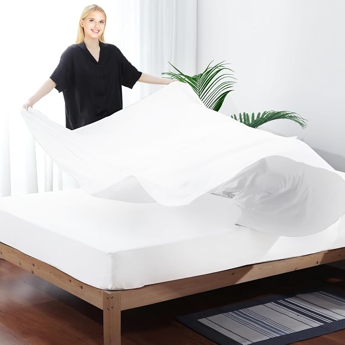 Flat Sheet Only 2 Pack, Calking Size 400 Thread Count 100% Egyptian Cotton Flat - Image 5