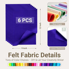 Royal Blue Soft Felt Sheets for Crafts, 1.6mm Thick, Kids' Crafts, DIY Projects - Image 2