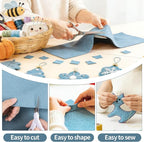 Dusty Blue Fabric Sheet 36" X 36", 1.4mm Thick Large Soft Durable Flexible - Image 4