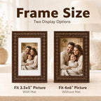Solid Wood 4x6 Picture Frame Beaded Frame - Image 3