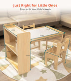 JOIN&JOY Kids Art Table and 2 Chair Set, Toddler Activity - Image 6