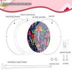 83 Piece Acrylic Puzzle Suncatcher, Stained Glass Style Art DIY Puzzle - Image 6