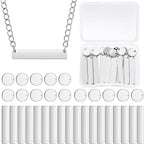 Hicarer 30 Pcs Metal Stamping Blank Tag Pendants, Jewelry Bracelet Stamping by Hicarer