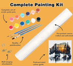 Meothan Paint by Numbers Kit for Adults Beginner 16x16 inch | Forest Bear Adult - Image 5