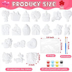 JellyArch 20 Set Heart DIY Painting Kit Ceramic to Paint Your Own Heart Bear - Image 6