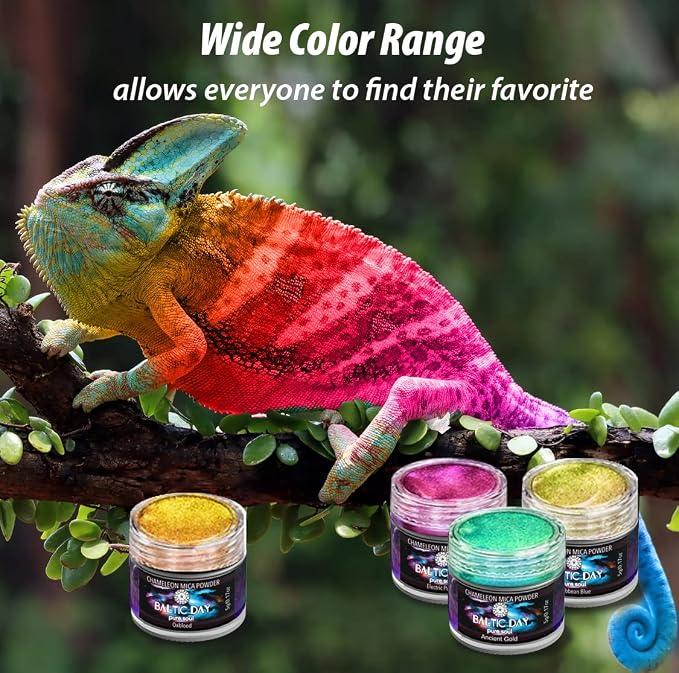 BALTIC DAY - Chameleon Mica Powder, 8 Jars of Color Shift Mica Powder Set - - Image 6