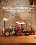 ROKR 3D Puzzle for Adults 469pcs Electric Vintage Car Steam Engine Model Kits - Image 6