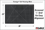 Dahle Vantage 10793 Double-Sided Premium Self-Healing Cutting Mat, 1/2" Grid - Image 4
