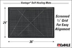 Dahle Vantage 10673 Premium Self-Healing Cutting Mat, 1/2" Grid, 5 Layers - Image 2