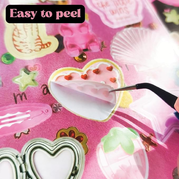 PRSTINCOL Sweetheart Vintage Style Sticker Book, 30 Pages of Aesthetic Stickers - Image 9