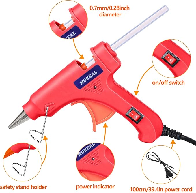 Mini Hot Glue Gun Kit 12 Pieces, Hot Melt Glue Guns - Image 5