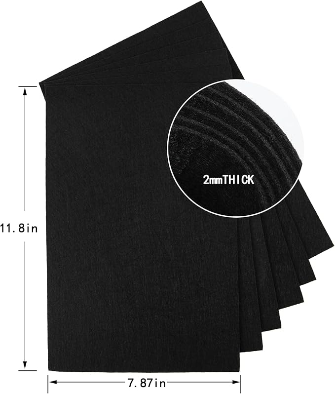 HaoFeiJH Black Felt Squares - Image 2