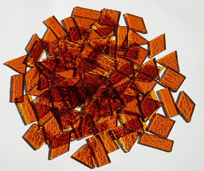 Large Transparent Textured Glass Tiles by Unknown