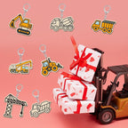 RattanView 24 Pcs Construction Vehicle Craft Color Your Own Keychains Diy Craft - Image 7