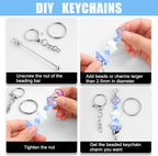 Draupnir 72 Pcs Beadable Keychains Bars, Included 36Pcs Silver Beadable - Image 4