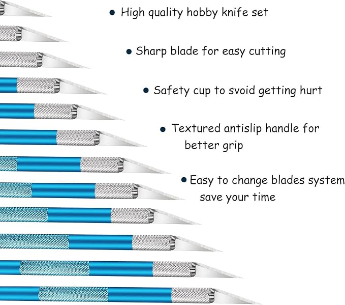 15 Pack Exacto Knife Set, Hobby Knife, Back to School Supplies Craft Knifes Kit - Image 3