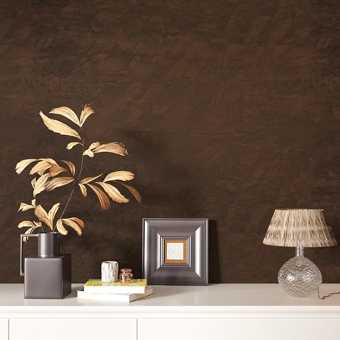 CHIHUT Brown Velvet Wallpaper Peel and Stick Self Adhesive Felt Drawer Liner - Image 2