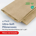 King Standard Pillow Cases Set of 4 - Image 2