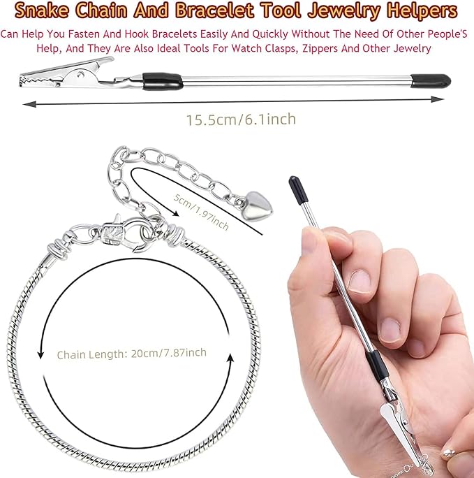 ZYEHXED 20PCS Snake Chain Charm Bracelet - Image 2