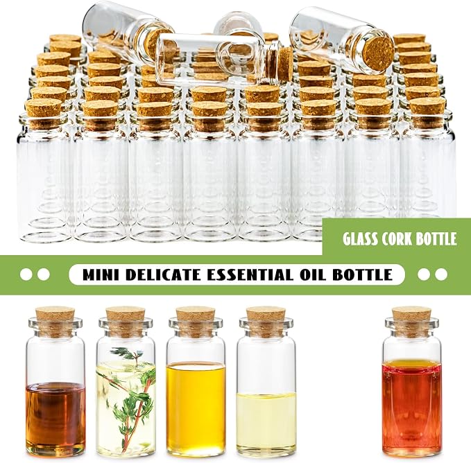 WFPLUS 60 Pcs 10ml Small Glass Bottles - Image 4