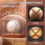 JupDec Baseball Display Case 4 Pack, Autograph Baseball Stand Box - Image 4