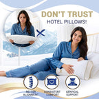 Royal Therapy Travel Memory Foam Pillow 2-Pack, Neck Pillow Bamboo Adjustable - Image 6