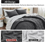 MUXHOMO 7 Pieces California King Comforter Set, Reversible Bed in a Bag Cal - Image 3