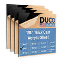 Duco Black Cast Acrylic Sheets 1/8" Thick 6" x 6" by DucoPlasticsSupply