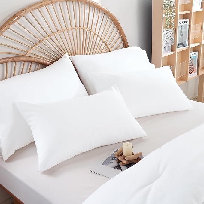 weigelia Twin Comforter Set White Comforter 2 Pieces Boho Solid Color Bedding - Image 4