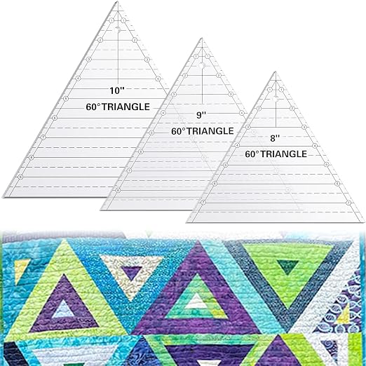 Kigley 3 Pcs 60 Degree Triangle Ruler by Kigley
