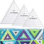 Kigley 3 Pcs 60 Degree Triangle Ruler by Kigley