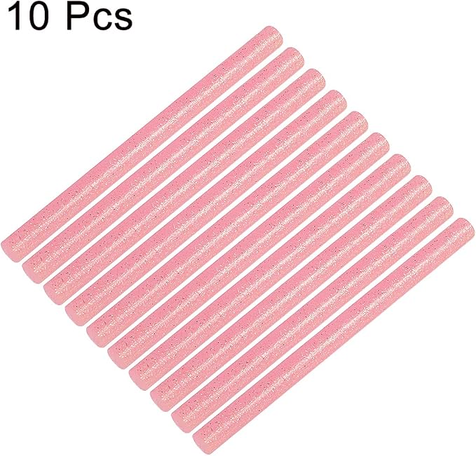 uxcell Mini Hot Glue Sticks for Glue Gun 0.27-inch x 4-inch Pink Glitter 10pcs - Image 4