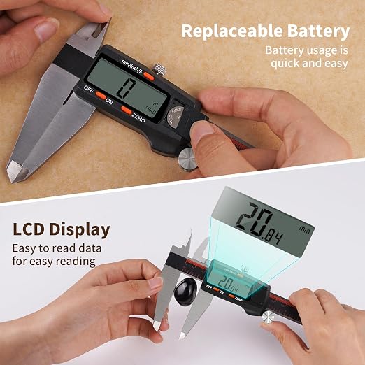 HARDELL Digital Caliper 12 Inch Large LCD Screen Auto-Off Inch/MM/Fraction | - Image 5