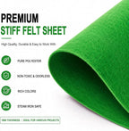Kelly Green Large Felt Fabric 36" x 36", 1mm Stiff Felt Sheet, Nonwoven Fabric - Image 4